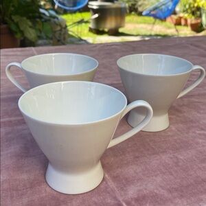 VTG Rosenthal Germany White Espresso Teacups Set of 3